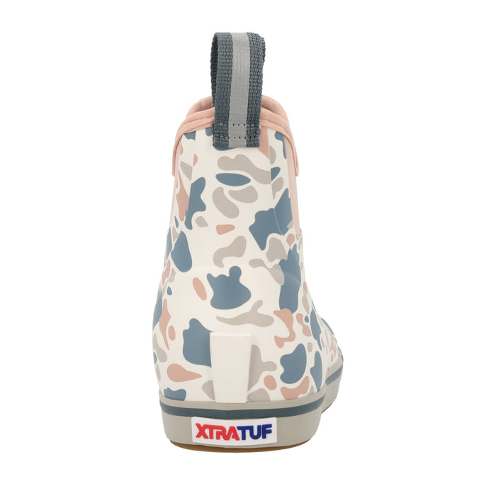 Xtratuf Womens Ivory Duck Camo 6In Ankle Deck Boot