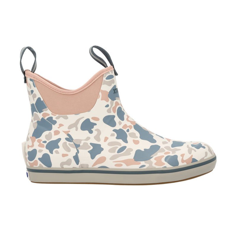 Xtratuf Womens Ivory Duck Camo 6In Ankle Deck Boot