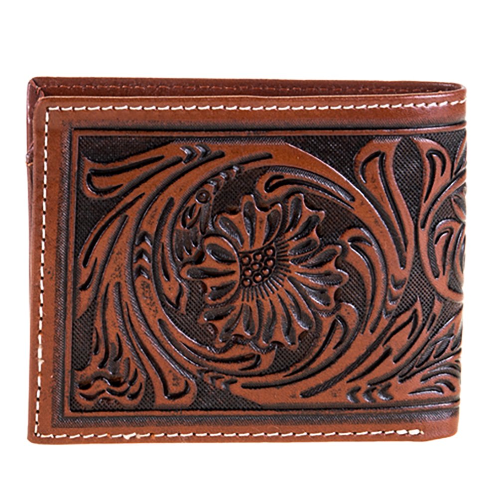 ワ*オ様 【美品】SIGNATURE FOLDEDウォレット BB MONOGR Western Fashion Twisted X Bifold Floral Tooled Wallet — NRS