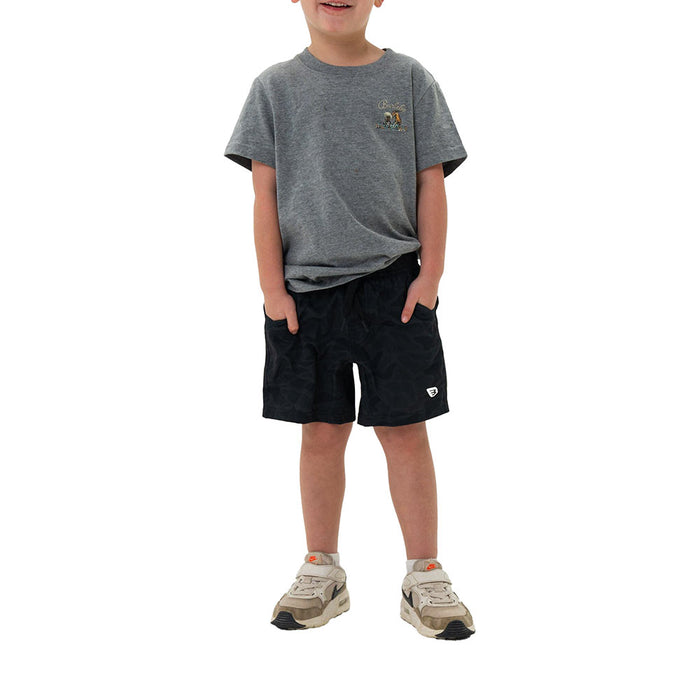 Burlebo Boy's Black Camo Athletic Shorts