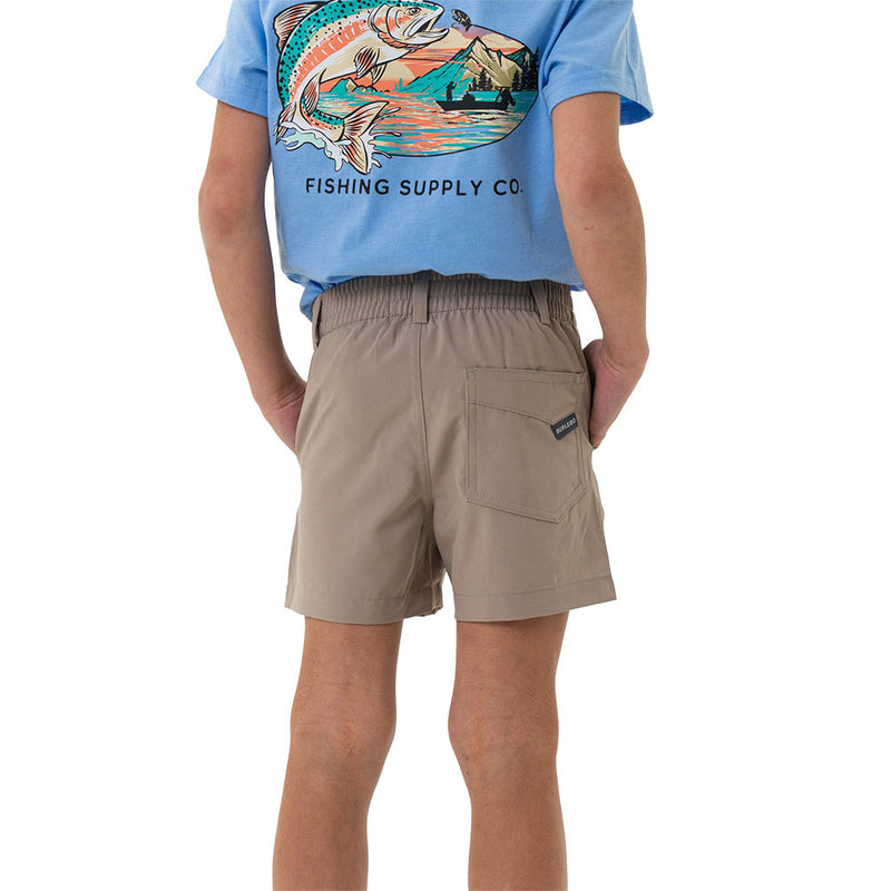 Burlebo Boy's Cobblestone Khaki Performance Shorts