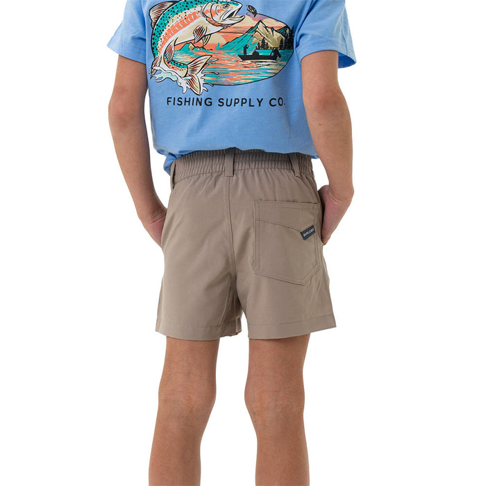 Burlebo Boy's Cobblestone Khaki Performance Shorts