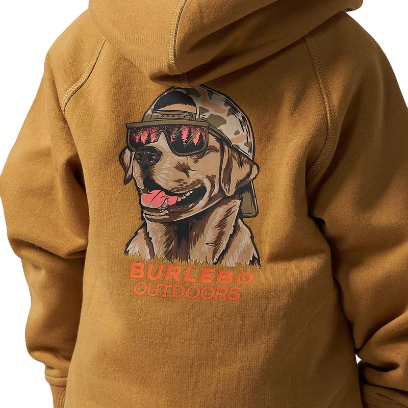 Burlebo Boy's Light Brown Dog Fleece Hoodie