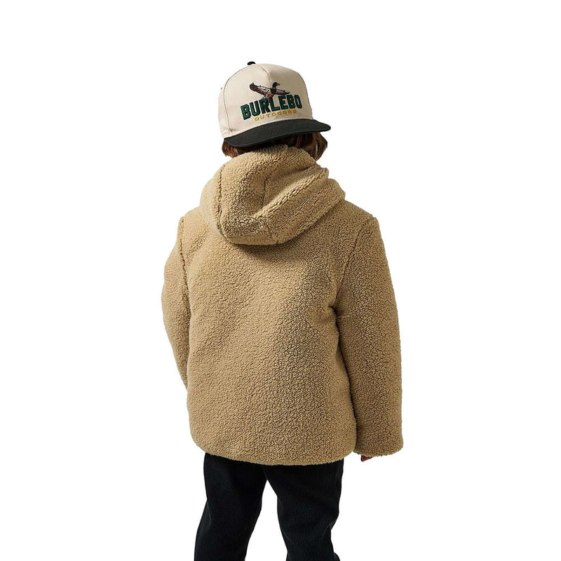 Burlebo Boy's Tan Mountain Fleece Reversible Jacket