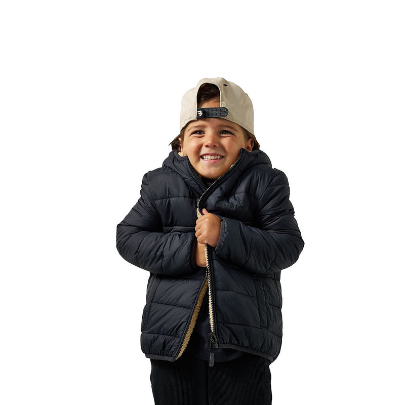 Burlebo Boy's Tan Mountain Fleece Reversible Jacket