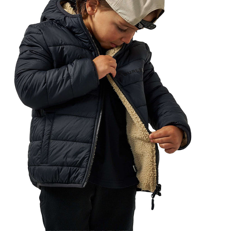 Burlebo Boy's Tan Mountain Fleece Reversible Jacket