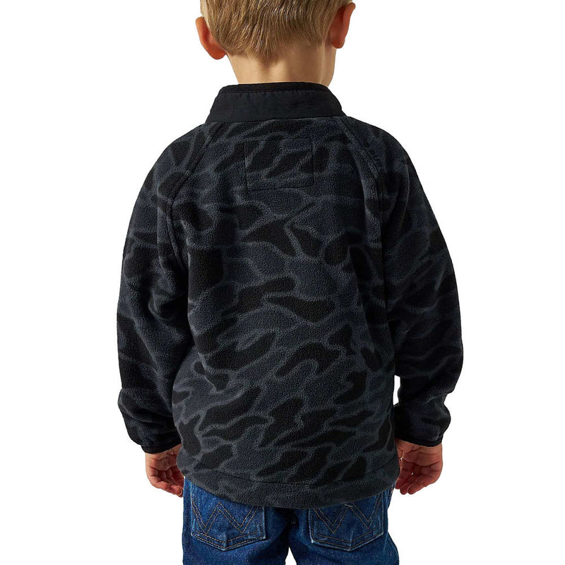 Burlebo Boy's Black Camo Micro Fleece