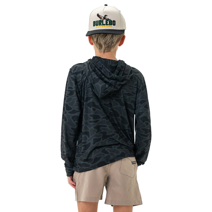 Burlebo Boy's Black Camo Performance Hoodie