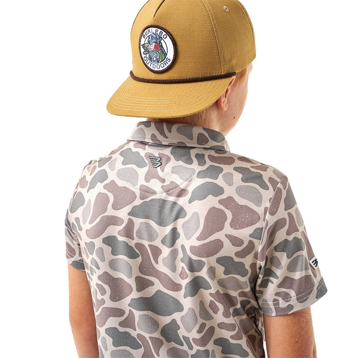 Burlebo Boy's Classic Deer Camo Polo