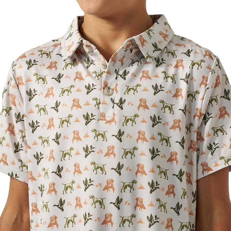 Burlebo Boy's Mallard Duck Dog Performance Polo