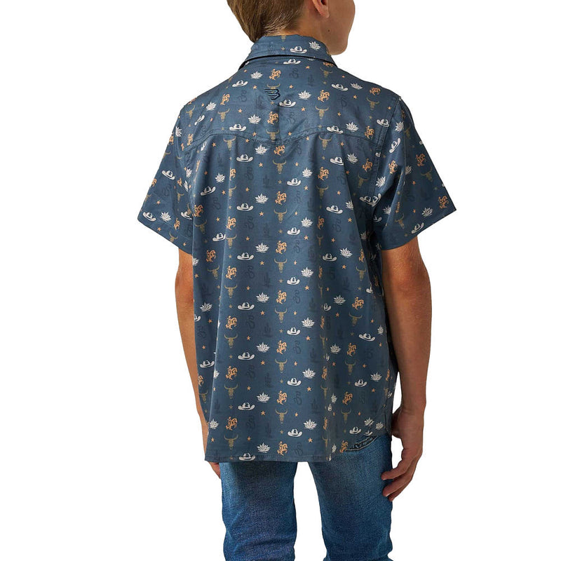 Burlebo Boy's Desert Nights Performance Western Shirt
