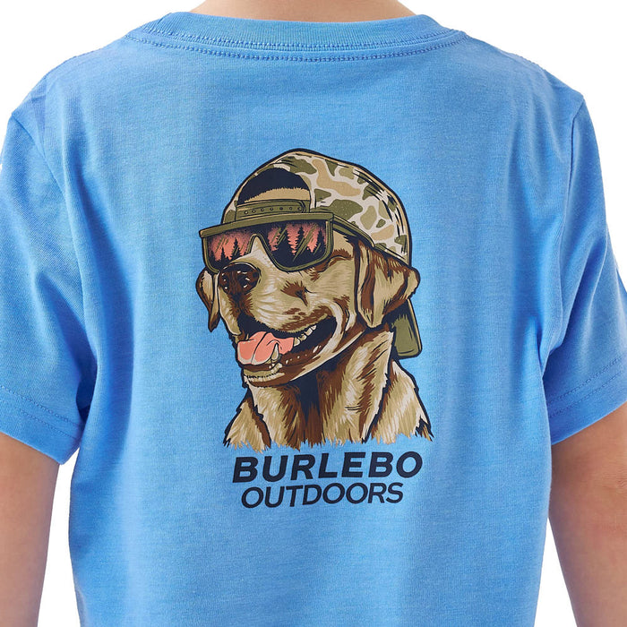 Burlebo Boy's Periwinkle Dog with Cap Tee Shirt
