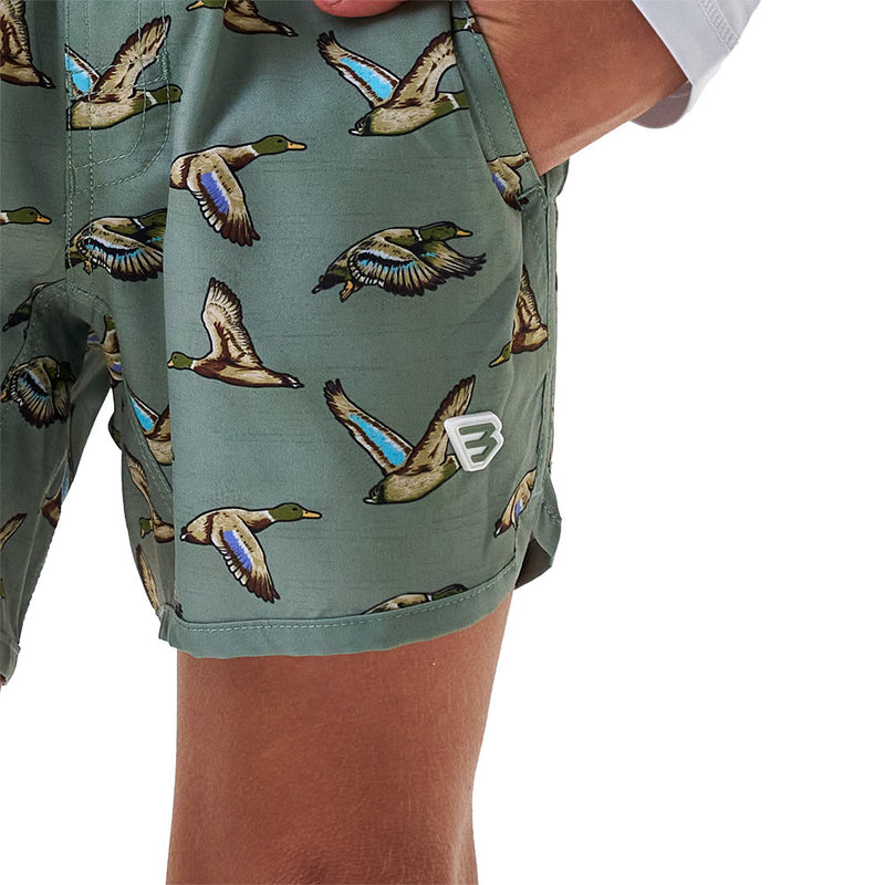 Burlebo Boy's Jumbo Mallard Green Swim Trunks