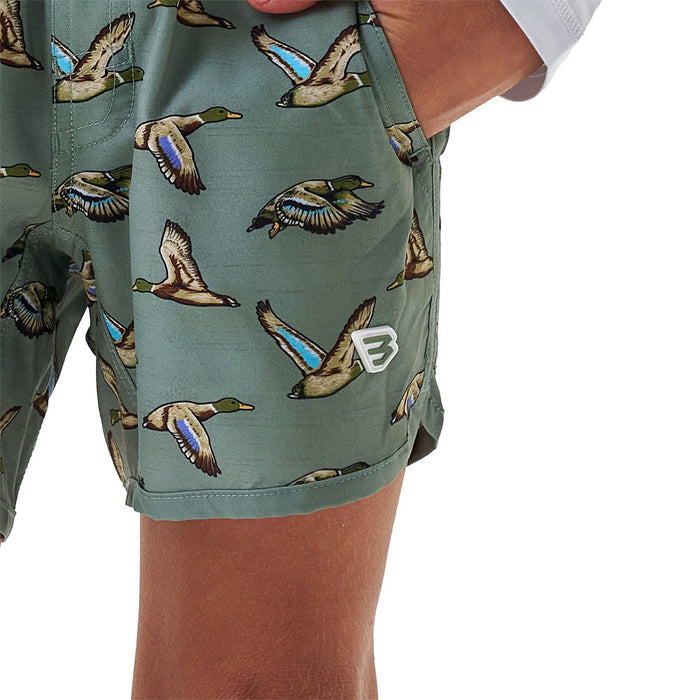 Burlebo Boy's Jumbo Mallard Green Swim Trunks