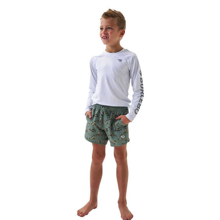 Burlebo Boy's Jumbo Mallard Green Swim Trunks