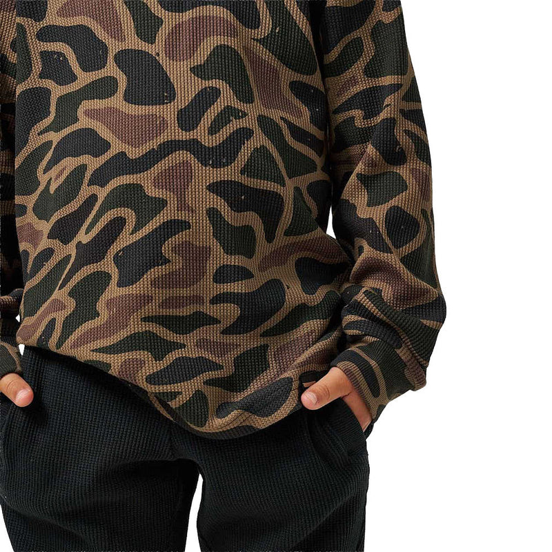 Burlebo Boy's Bendita Camo Thermal Hoodie