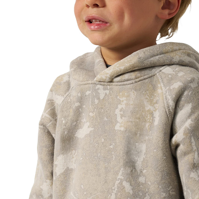 Burlebo Youth Boy's Drifter Camo Vintage Washed Fleece Hoodie