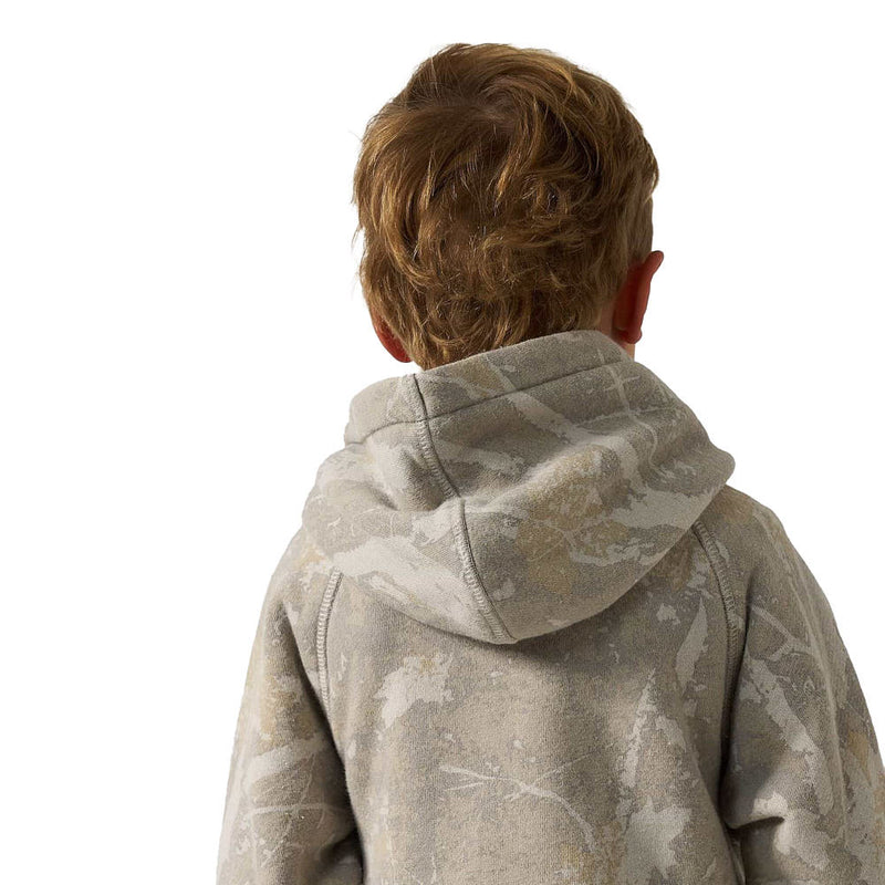 Burlebo Youth Boy's Drifter Camo Vintage Washed Fleece Hoodie