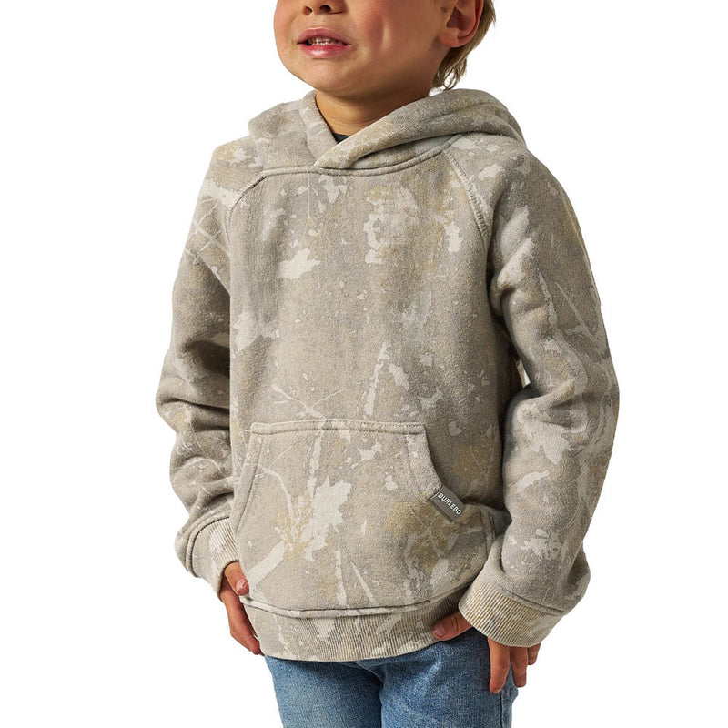 Burlebo Youth Boy's Drifter Camo Vintage Washed Fleece Hoodie