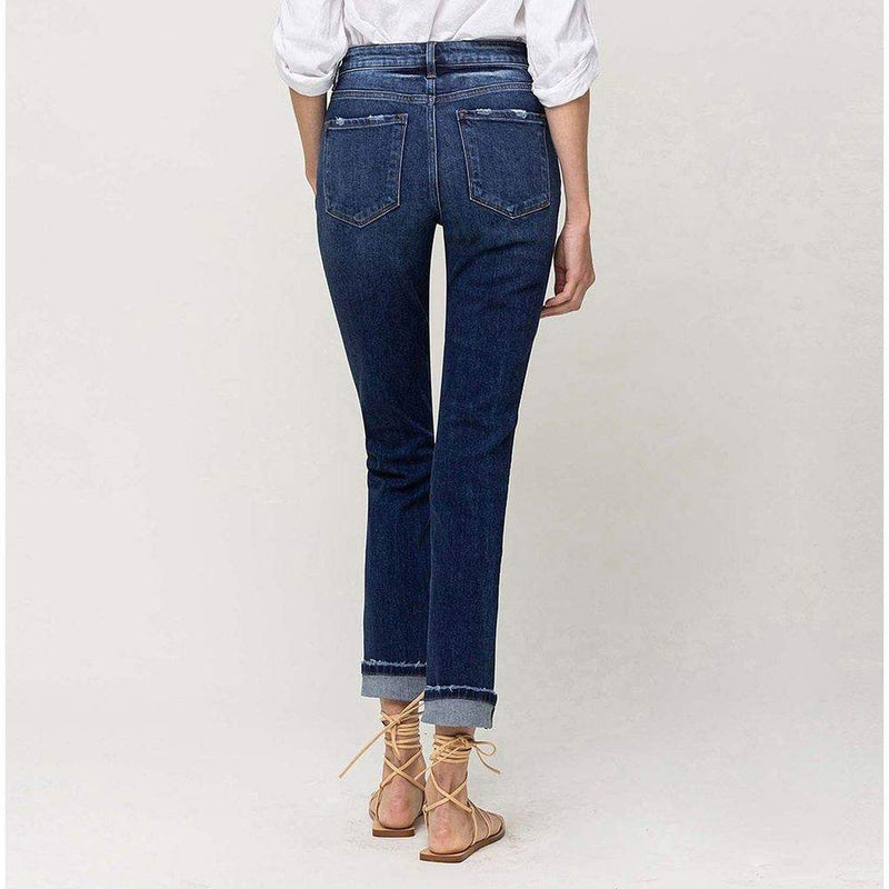 Flying Monkey Women's Cuffed Stretch Boyfriend Jeans - Resident