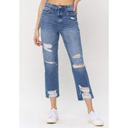 Flying Monkey Womens Ultra High Rise Straight Jean