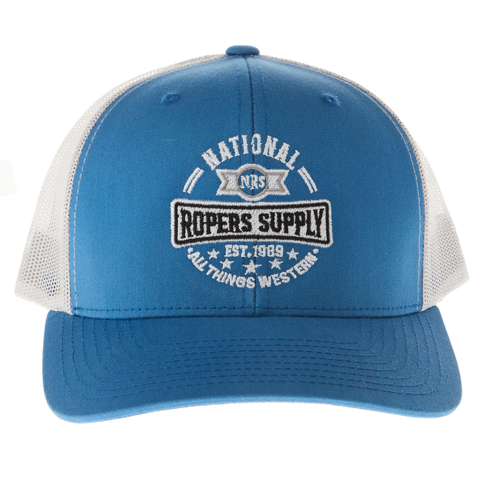 NRS Ranch National Ropers Supply Blue and Silver Cap