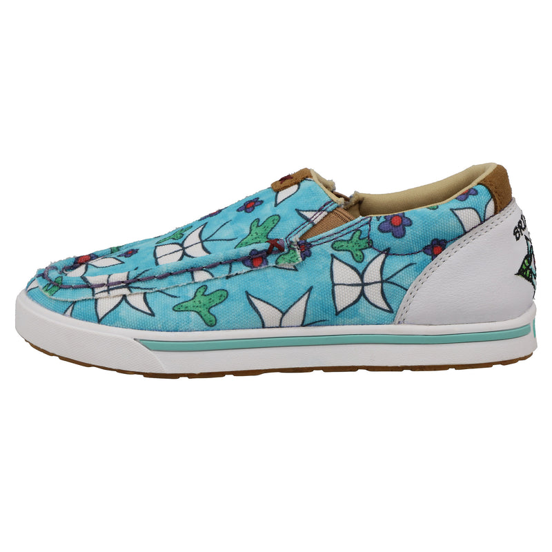 Twisted X Youth Cook Children's Aqua Multi Slip-On Kicks
