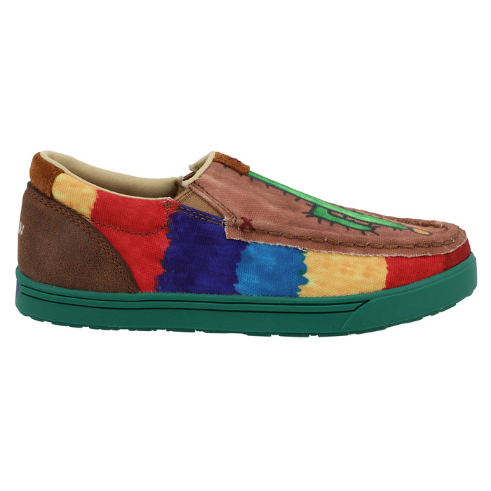 Twisted X Youth Cook Children's Brown and Multi Color Cactus Slip-On Kicks