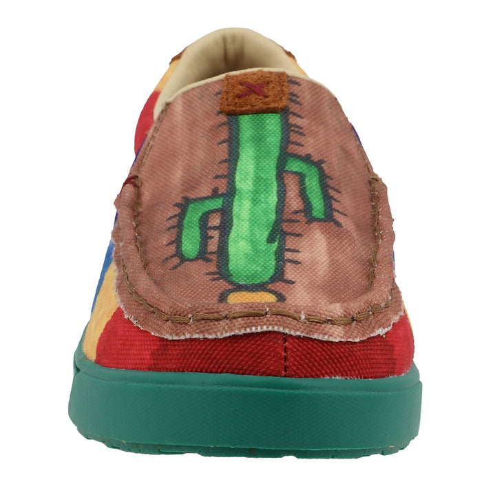 Twisted X Youth Cook Children's Brown and Multi Color Cactus Slip-On Kicks