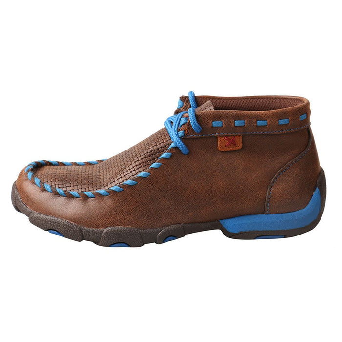 Twisted X Kids Twisted X Woven Brown and Blue Driving Mocs