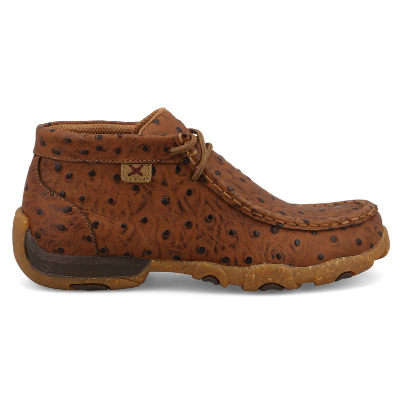 Twisted X Youth Cognac Ostrich Print Chukka Driving Moc