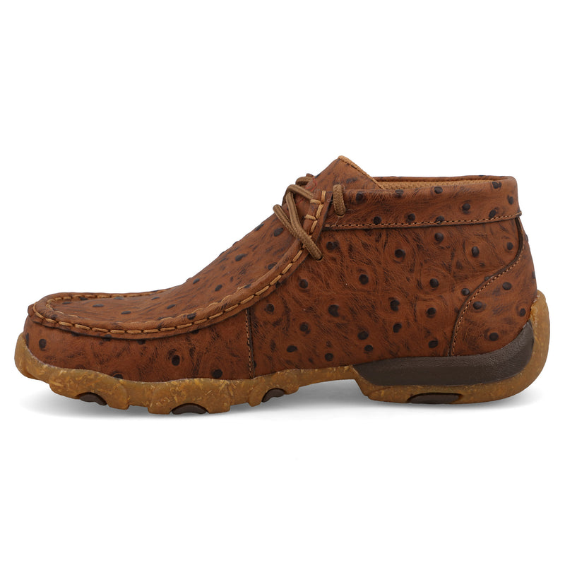 Twisted X Youth Cognac Ostrich Print Chukka Driving Moc