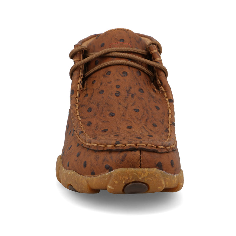 Twisted X Youth Cognac Ostrich Print Chukka Driving Moc