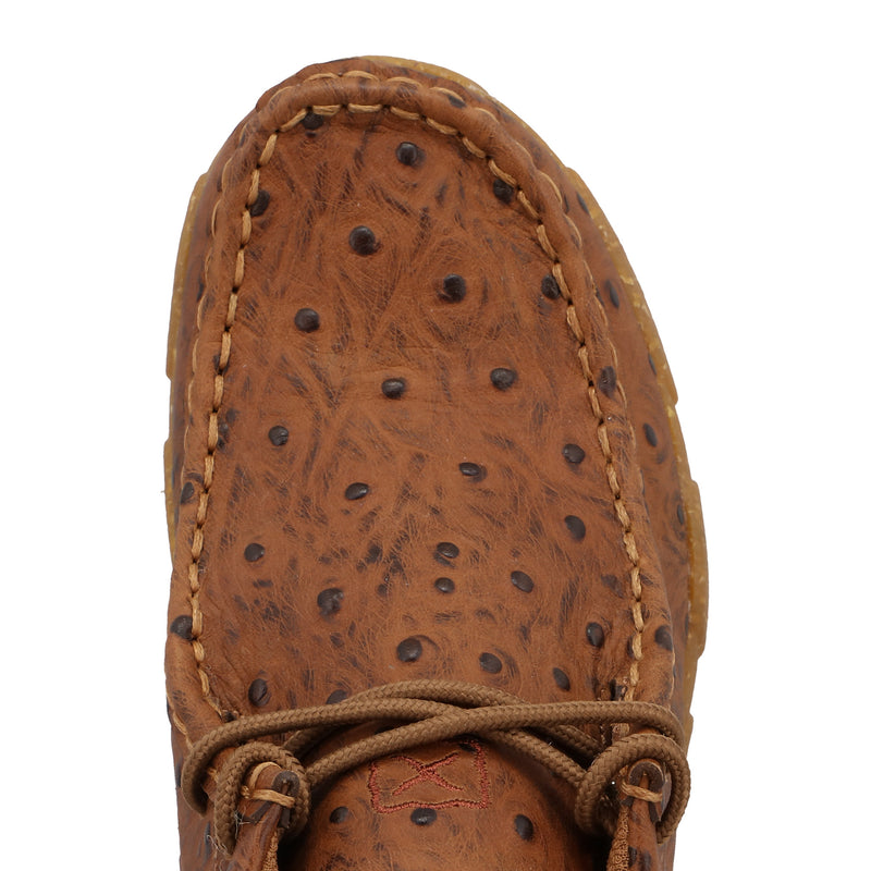 Twisted X Youth Cognac Ostrich Print Chukka Driving Moc