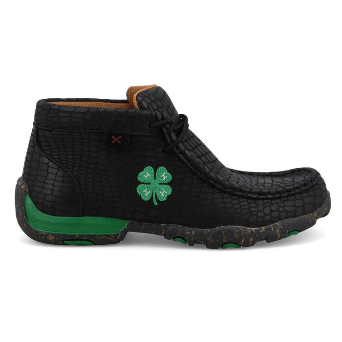 Twisted X Youth 4-H Black and Kelly Green Chukka Driving Moc