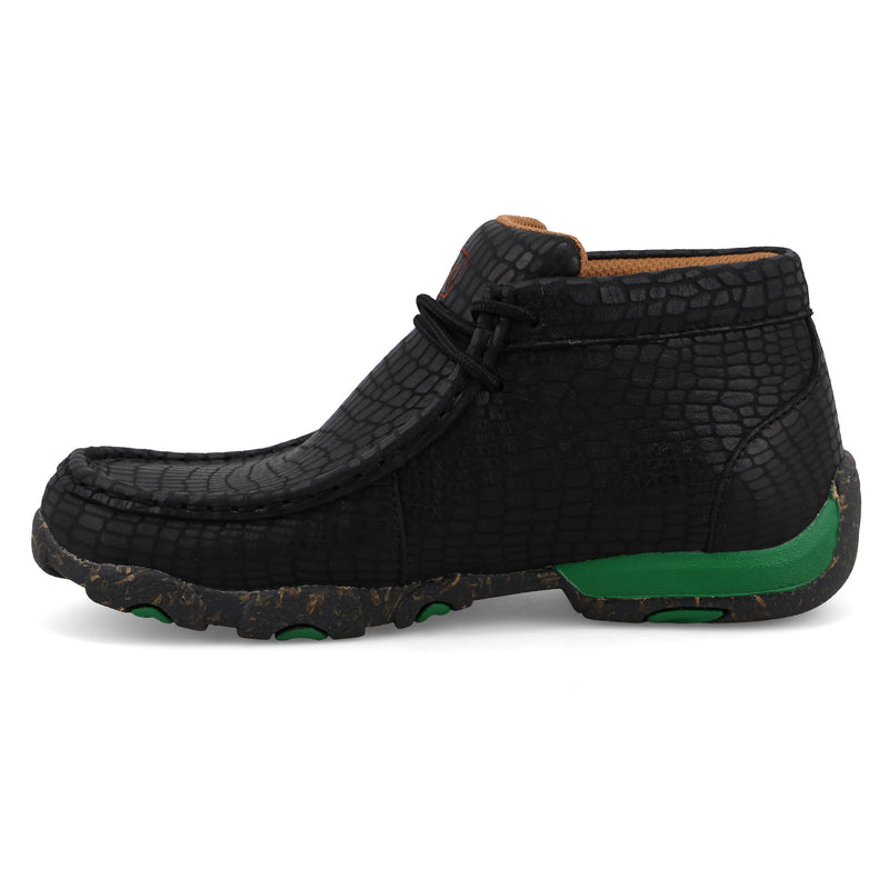 Twisted X Youth 4-H Black and Kelly Green Chukka Driving Moc