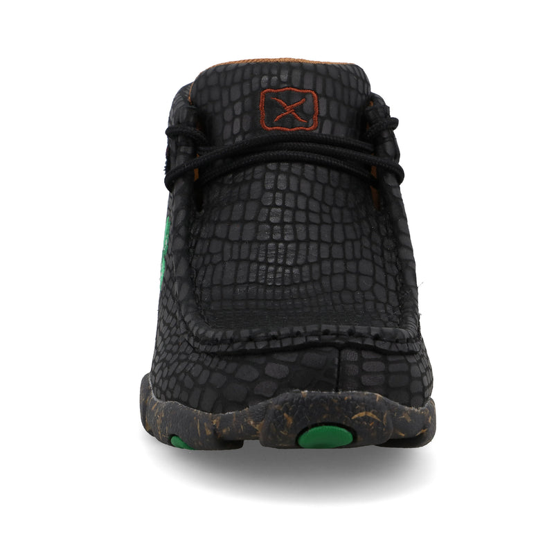 Twisted X Youth 4-H Black and Kelly Green Chukka Driving Moc