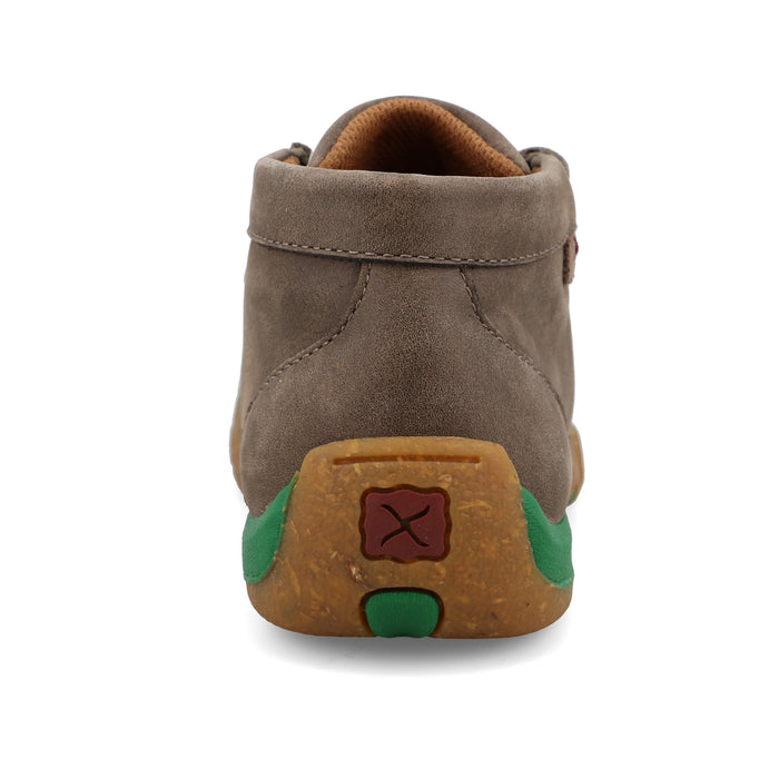 Twisted X Youth 4-H Deep Taupe and Kelly Green Chukka Driving Moc