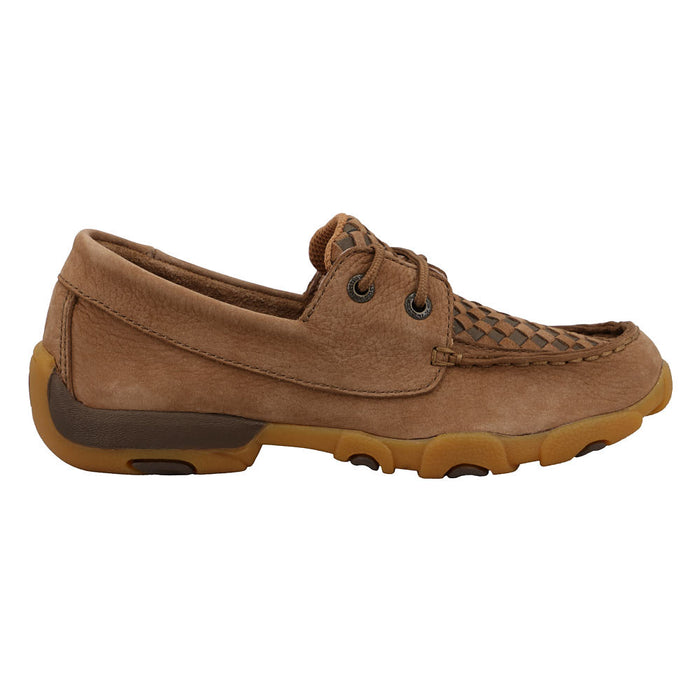 Twisted X Kid's Camel and Desert Palm Boat Shoe Driving Moc