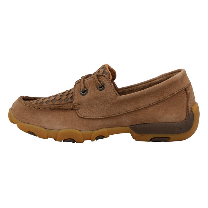 Twisted X Kid's Camel and Desert Palm Boat Shoe Driving Moc