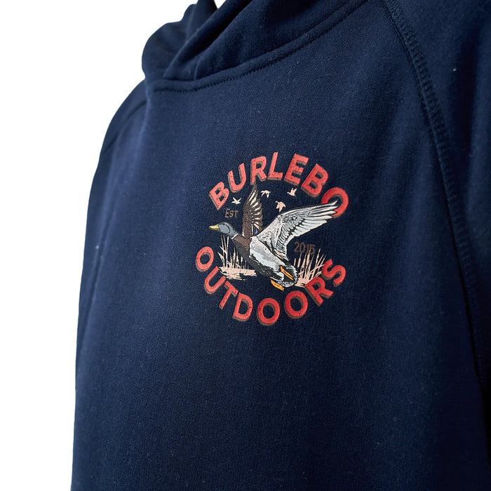 Burlebo Youth Old School Duck Hunt Navy Fleece Hoodie