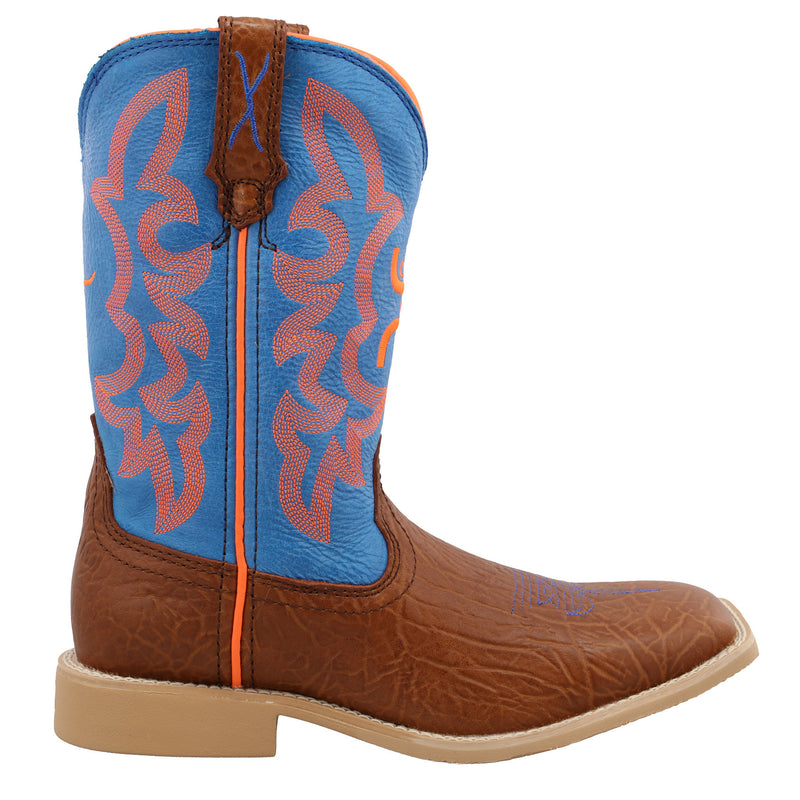 Twisted X Youth Hooey Cognac Shoulder with Neon Top Cowboy Boots