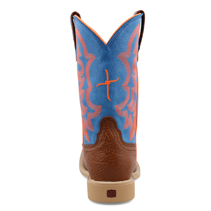 Twisted X Youth Hooey Cognac Shoulder with Neon Top Cowboy Boots