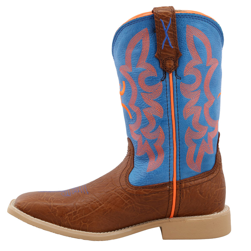 Twisted X Youth Hooey Cognac Shoulder with Neon Top Cowboy Boots