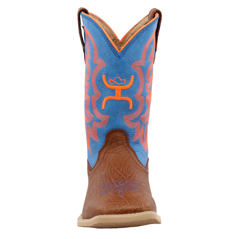 Twisted X Youth Hooey Cognac Shoulder with Neon Top Cowboy Boots