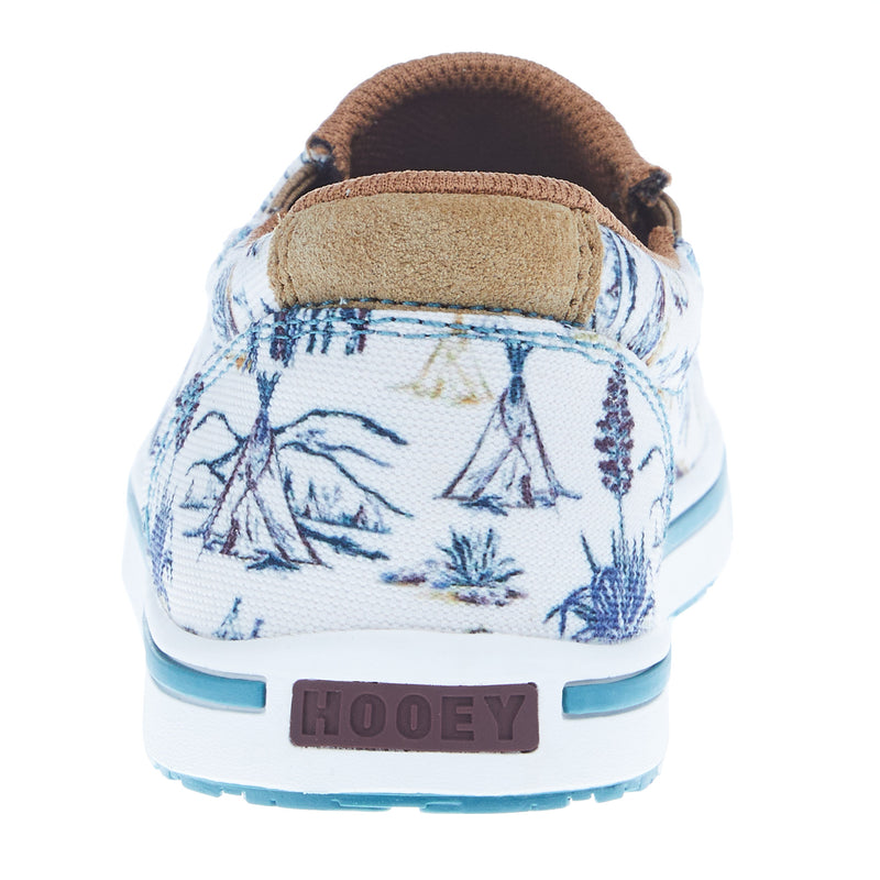 Twisted X Kids Hooey Slip On Loper Ivory and Turquoise Casual Shoe