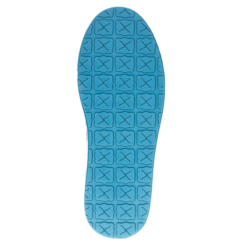 Twisted X Kids Hooey Slip On Loper Ivory and Turquoise Casual Shoe