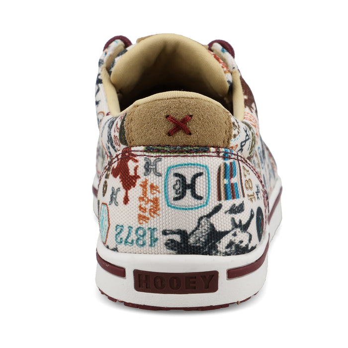 Twisted X Youth Hooey Loper Toasted Almond and Multi Color Print Casual Shoe
