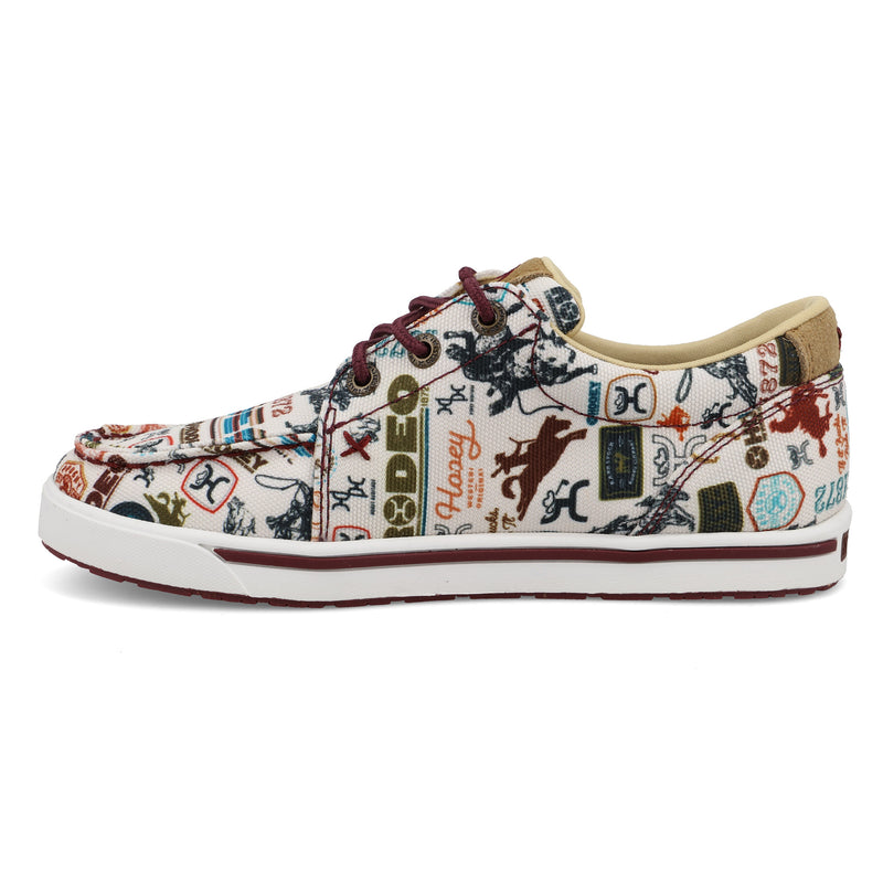 Twisted X Youth Hooey Loper Toasted Almond and Multi Color Print Casual Shoe