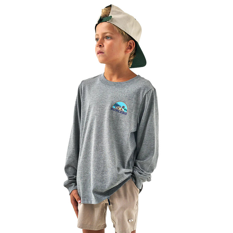 Burlebo Youth Field Companion Grey Long Sleeve Tee Shirt